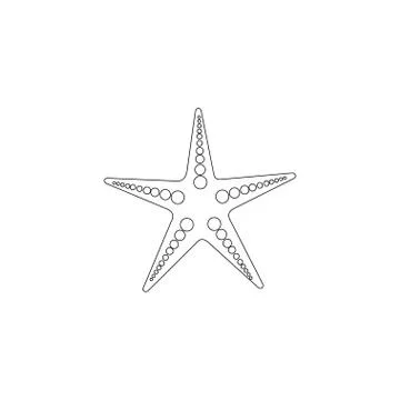 Seastar. flat vector icon Stock Illustration