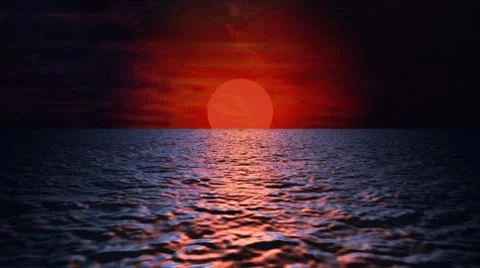 SeaSunset1 - video background loop Видео 8822167