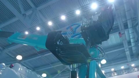 A seat and multiple levers for crane works, without a special cab on a new truck Stock Footage 333344229