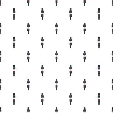 Seat belt buckle repeating pattern for safety and connection Stock Illustration