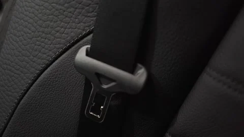 Seat belt in a car close-up. Stock Footage 144982553