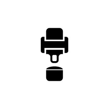 Seat Belt Flat Vector Icon Stock Illustration