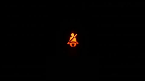 Seat belt reminder lamp Stock Footage