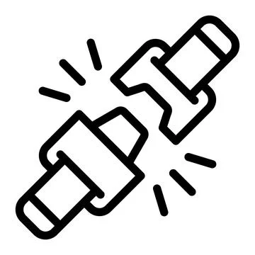 Seat belt Vector Icon Design Illustration Stock Illustration