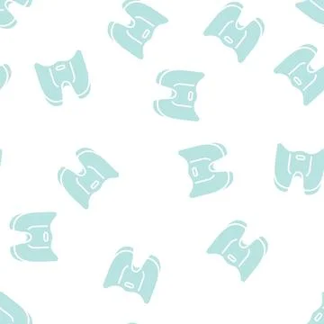 Seat cushion glyph seamless pattern Stock Illustration