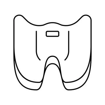 Seat cushion line icon vector illustration Stock Illustration