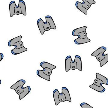Seat cushion vector seamless pattern Stock Illustration