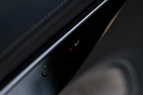 Seat heating controller buttons close up view. Car interior. Seat heater butt Stock Photos