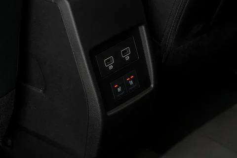 Seat heating controller buttons close up view. Car interior. Seat heater butt Stock-Fotos