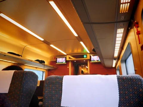 Seat Inside the Train Stock-Fotos