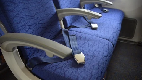 Seat on the plane Stock Footage 95556581
