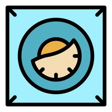 Seat plastic icon vector flat 库存插图
