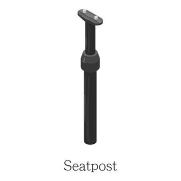 Seat post icon, isometric 3d style Stock Illustration