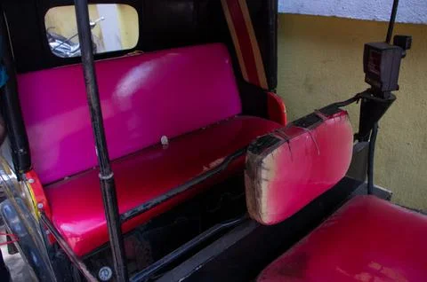 Seat of a rickshaw Foto stock