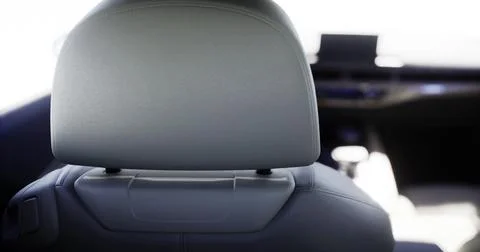 Seat view inside a modern vehicle showcasing a minimalistic interior style Stock Illustration