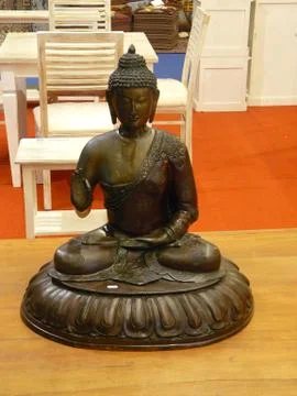 Seated buddha statue Stock Photos