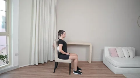 Seated Correct Posture Stock Footage 314188187