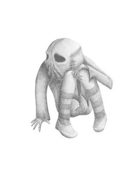 Seated doll Stock Illustration