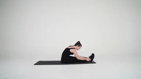Seated Forward Bend Stock Footage 314192542