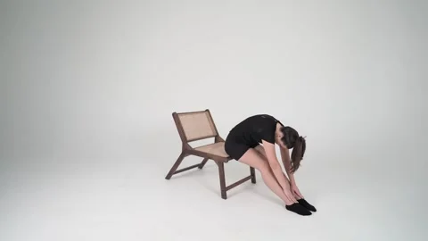 Seated Forward Roll Ups Stock Footage 314195636