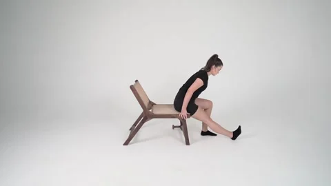 Seated Hamstring Stretch Stock Footage 314195025