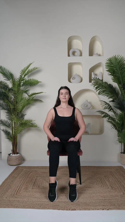 Seated Heel Raises Stock Footage 314187399