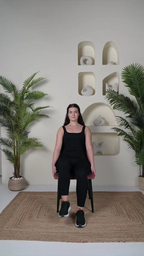 Seated High Knees Stock Footage 314187391