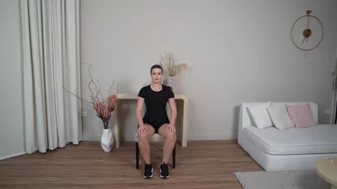 Seated Hip Abduction No Weights Stock Footage 314188324