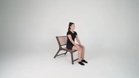 Seated knee to chest Stock Footage 314195716