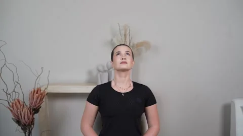 Seated Neck Extension Stock Footage 314188515