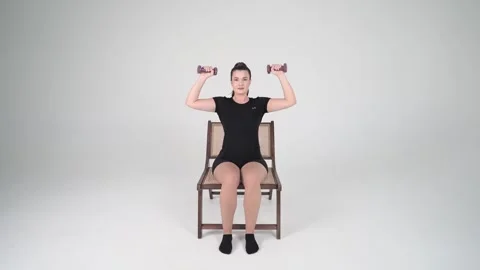 Seated Shoulder Press Stock Footage 314195778