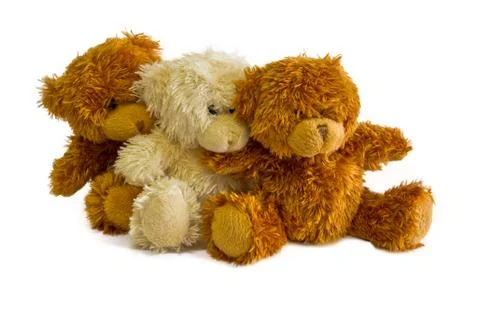 Seated teddy bears Stock Photos
