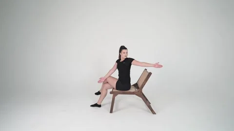 Seated upper body rotation Stock Footage 314195910