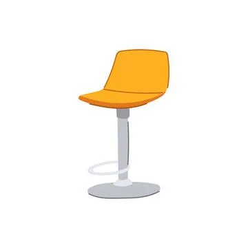Seating bar stool cartoon vector illustration Stock Illustration