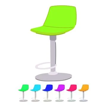 Seating bar stool vector cartoon graphic Stock Illustration