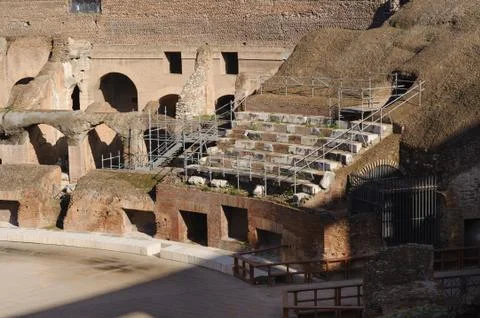 Seating at colosseum Stock Photos