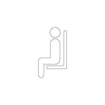 Seating man. flat vector icon Stock Illustration
