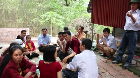 Seating, outdoor dining in the park Stock Footage 47456823