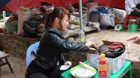Seating, outdoor dining in the park Stock Footage 47457500