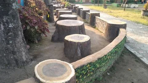 Seating In The Park 写真素材