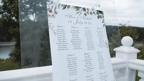 Seating Plan For The Wedding Celebration Stock Footage 201250888