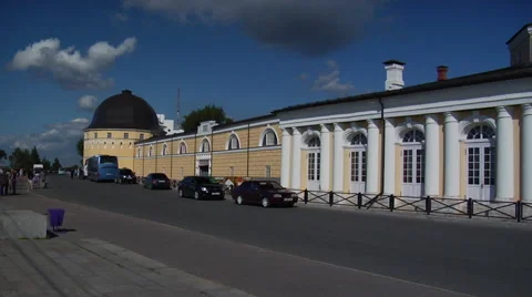 Seating yard and stock hall, Archangel, Archangelsk Russia 스톡 동영상 64291417