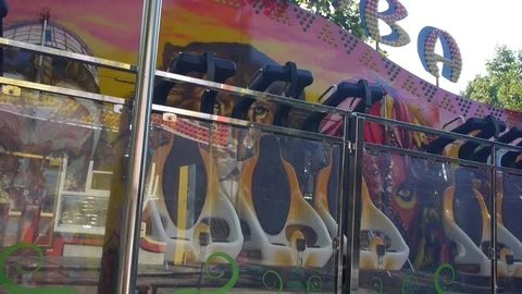 Seats of carousel Stock Footage 79790827