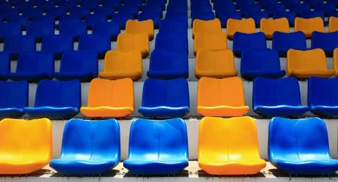 Seats in stadium Stock Photos