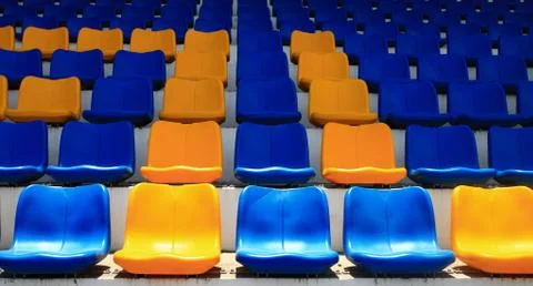 Seats in stadium 스톡 사진