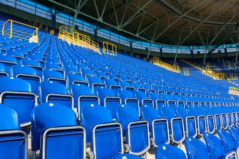 Seats on stadium Stock Photos
