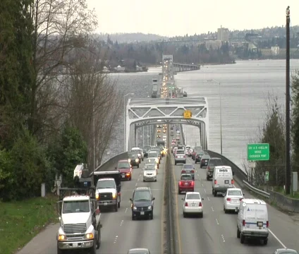 Seattle 520 bridge time lapse morning Video stock 323948
