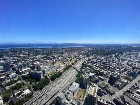 Seattle from above Stock Photos
