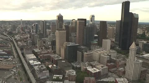 Seattle Aerial Stock Footage 10561853