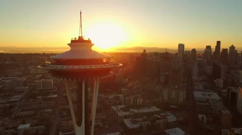 Seattle Aerial Stockbeeldmateriaal 49735114